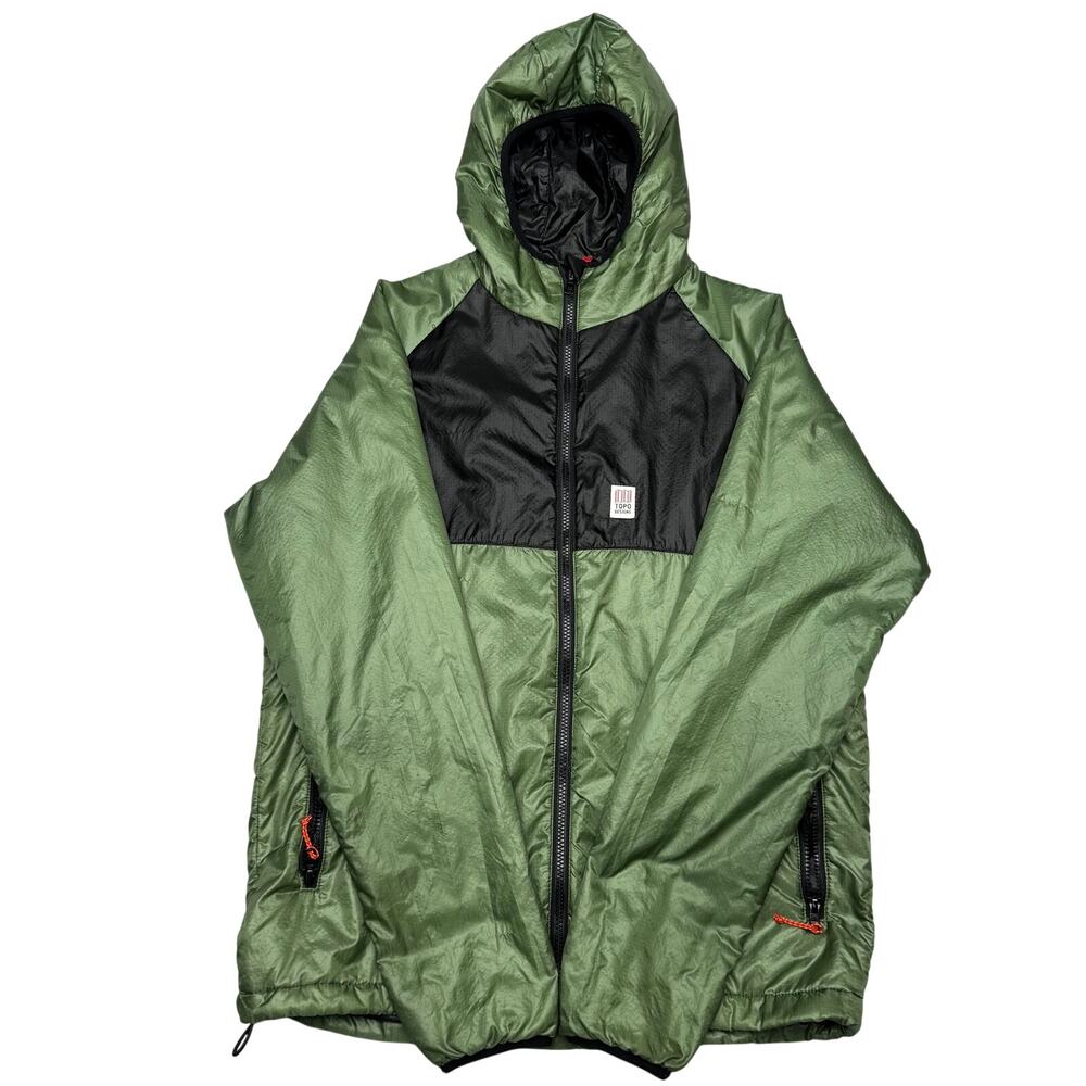 Topo Designs Puffer Primaloft Hooded Jacket Men's Large Gorpcore Outdoor Hike